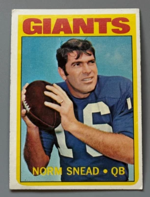 1972 Topps Football #118 Norm Snead - Image 1 of 2