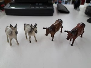 Vintage Lot Of Four Barclay Cattle. 2 Bulls #212 And 2 Goats #270. Made In USA - Picture 1 of 13