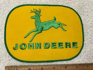 Vintage John Deere Embroidered Uniform Patch 4 Legged Deer 7” wide 5” high - Picture 1 of 3