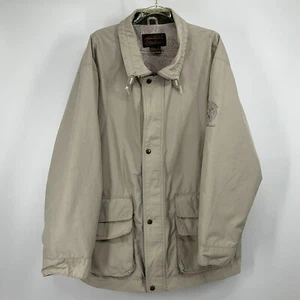 Vintage Eddie Bauer Field Jacket Map Lining Men’s M Beige Outdoor Gorpcore Retro - Picture 1 of 20