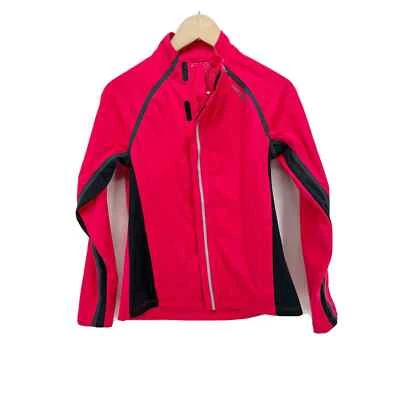 Chaqueta Saucony para mujer pequeña chaqueta para correr rosa carcasa suave bolsillos ligeros Foto 1 de 4
