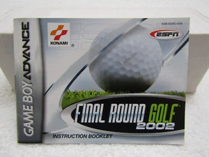 Authentic Instruction Manual Only Final Round Golf 2002 Game Boy Advance - Picture 1 of 3