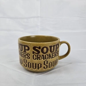 Vintage Speckled Stoneware Soup Mug Crackers Japan 14 OZ Orange/Gold Color - Bild 1 von 9