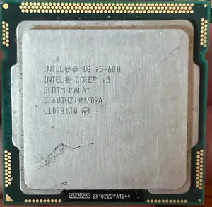 Intel Core i5-680 LGA1156 3.60GHz 2C/4T 4MB 73W CPU Processor - Picture 1 of 2