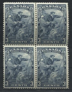 Canada 1934 3 cents Cartier block of 4 unmounted mint NH - Picture 1 of 1