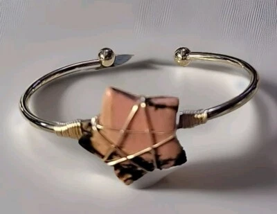 Brazalete Brazalete Estrella Piedras Preciosas Rodonita Reiki Curación Equilibrio Amuleto Foto 1 de 4