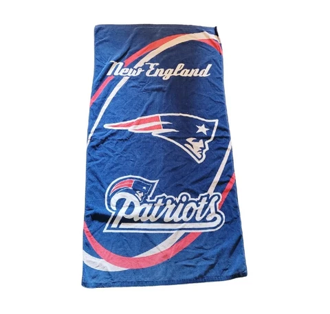 Vintage New England Patriots NFL Beach Towel McArthur Blue Red 55"x28.5" Footbal Cover