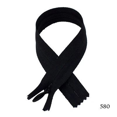 12 pcs Quality YKK Invisible Zipper Top Open Bottom Closed 8" Black #580 - Image 1 of 3