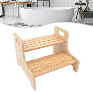 High Beds Bed Steps For Adults Two Step Stool Stair Ladder Wood Kitchen Home - Picture 1 of 22