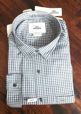 CAMISA LACOSTE MANGA LARGA SLIM FIT TALLA 46 Foto 1 de 4