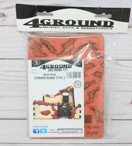 4Ground World At War 28S-WAW-111, Corner Ruins Type 2 Kit, 28mm - Picture 1 of 8