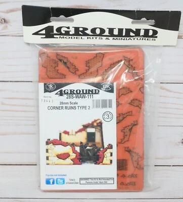 4Ground World At War 28S-WAW-111, Corner Ruins Type 2 Kit, 28mm - Image 1 of 4