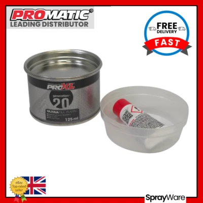 PRO XL Ultrafill 2K Plastic Filler 125g For Bumper & Trim Repair With Hardener