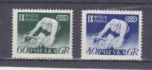 POLAND 1956, Sc# 727-728 9th Annual Bike Race, VF MNH - Picture 1 of 1