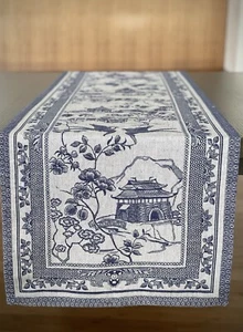 Williams Sonoma Jacquard Table Runner Chinesen Garden 16x108” NEW - Picture 1 of 2