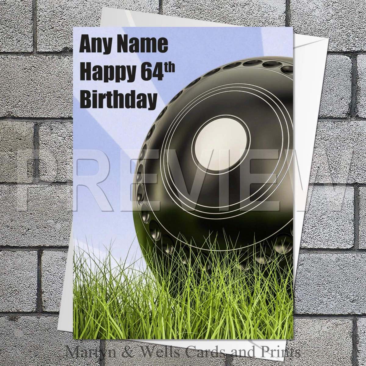 LEMON LOCO Grußkarte 'Happy Birthday Bowls' – Für Bowling-Fans, 12,7x17,8 Cm, Mit Umschlag