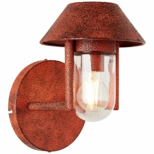 BRILLIANT Lampe, Applique d'extérieur Pole sur pied de couleur rouille, métal /  - Photo 1 sur 3