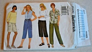 2001 Butterick Pattern Women Top Shorts Pant Plus Size 16W-18W-20W #6600 - Picture 1 of 6