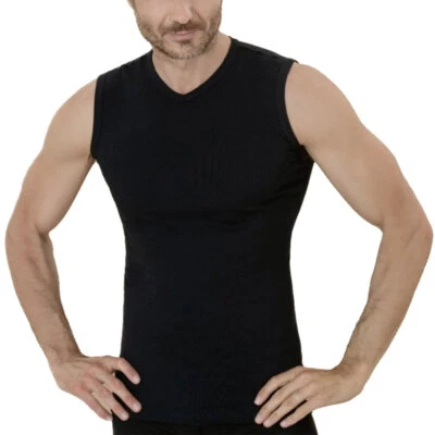 3 T-shirt uomo Club88 senza maniche scollo V in jersey cotone aderente - 410141 - Immagine 1 di 3