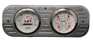 1937 1938 Chevy Car 2 Gauge Dash Panel Quad Style Set Mechanical Metric - Foto 1 di 7