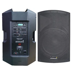 15" PA Powered Speaker 4000 Watts Karaoke Church Speaker W/ Bluetooth USB TWS SD - Picture 1 of 24