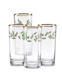 Lenox Holiday Highball Glass Set, Set of 4 - Picture 1 of 3