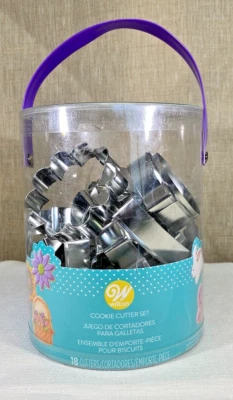 Juego de cortador de galletas de Pascua WILTON 18 piezas - Flores de primavera conejitos pollito cordero Foto 1 de 4