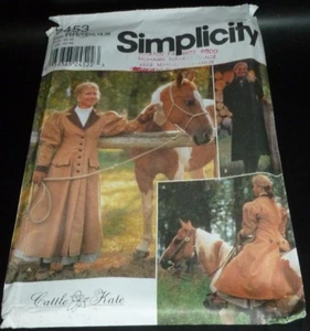 Victorian Equestrian Western Core Coat Carriage Costume Sewing Pattern 14-20 - Picture 1 of 2