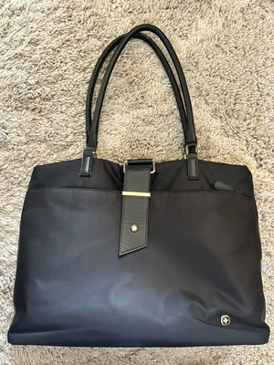 WENGER NEGRO Mujer PORTÁTIL/Maletín Bolso de Hombro Estilo Cartera Foto 1 de 4