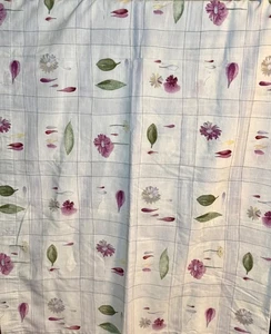 Vintage Floral Shower Curtain Cottagecore Style  Botanical Print Fabric 72Lx72"W - Picture 1 of 3