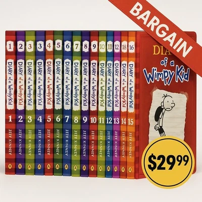 Diary of a Wimpy Kid Box Set Jeff Kinney New, In Good Condition (Slight Damage) - Image 1 of 4