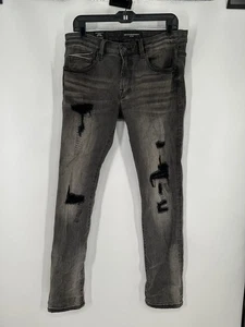 Cult Of Individuality Rocker Slim Fit Black Distressed Jeans Ripped Size 32x33 - Bild 1 von 8
