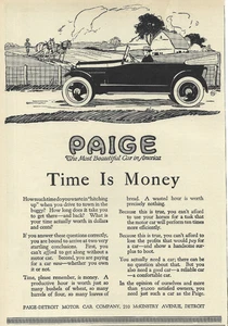 PAIGE, THE MOST BEAUTIFUL CAR IN AMERICA AUTOMOBILE ORIGINAL AD - Picture 1 of 1