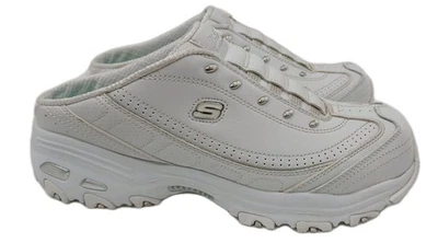 Skechers D'Lites Mule Shoes Womens 11 White Slip On Low Top Cushioned Sport  - Image 1 of 4