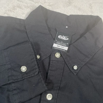 Nike Dri Fit 6.0 Shirt Mens Large Black Button Up Performance Casual Skater - Image 1 of 4