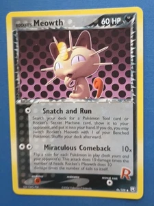 Pokemon EX Team Rocket Returns Rocket's Meowth LP/EX Regular U NON HOLO 2004! - Bild 1 von 3