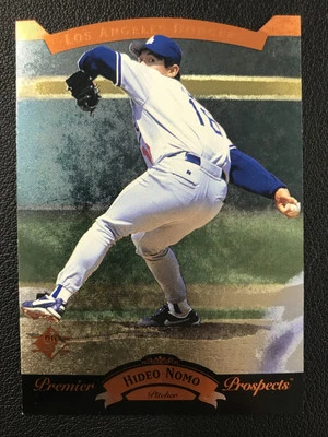 1995 SP #14 Hideo Nomo Los Angeles Dodgers Premier Prospects troquelado Foto 1 de 2