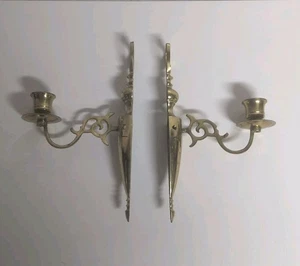 Wandlampen Messing Kegel Kerzenständer 16,5" B. Altman & Co. 2er Set Vintage - Bild 1 von 21