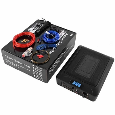 12" Aktiv Subwoofer Untersitz 1000Watt Bass Flach Auto KFZ PKW mit Kabelset DHL - Bild 1 von 4