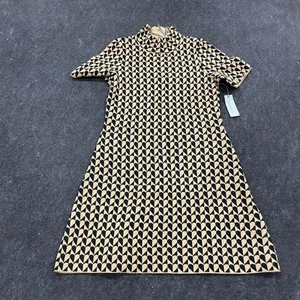 ANTHROPOLOGIE The Nina Mod Mini Dress Women's Size XS P Brown Motif - Picture 1 of 8