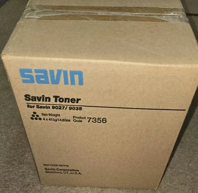 CASE FOUR NEW Savin Toner # 7356 for Savin 9027 / 9035 Genuine OEM FastFreeShip! - Image 1 of 2