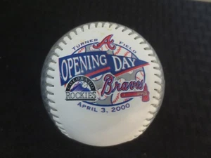 2000 Opening Day Atlanta Braves Colorado Rockies FotoBall Baseball - Picture 1 of 4