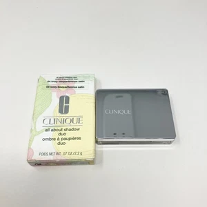 CLINIQUE All About Shadow Duo 04 Ivory Bisque Bronze Satin .07 oz Nib - Picture 1 of 3