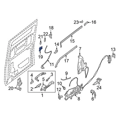 For Nissan NV1500 2012-2021 Nissan 824101PA1A Center Sliding Door Roller - Image 1 of 2
