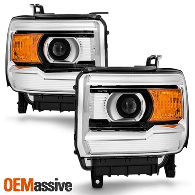 Se adapta a 15-19 GMC Sierra 2500HD 3500HD 14-18 1500 Proyector Faros de repuesto Foto 1 de 4