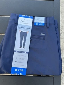 Greg Norman Men's Luxury Microfiber Ultimate 5-Pocket Pants, Blue, Size 36X30 - Picture 1 of 5