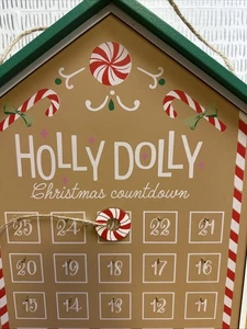 Nuevo Holly Dolly Parton DG Navidad Vacaciones Madera Letrero Adviento Cuenta Regresiva Calendario - Imagen 1 de 2