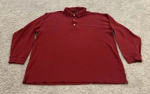 Camisa polo de golf Greg Norman para hombre granate manga larga rendimiento talla XXL algodón - Imagen 1 de 10