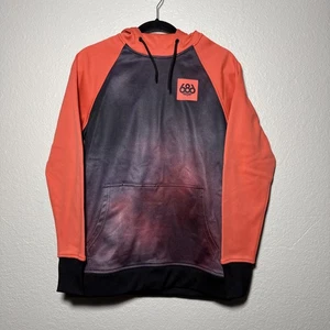 686 Bonded Fleece Pullover Hoodie Coral Colorblock Women's XS Water Repellent - Picture 1 of 4