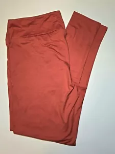 Leggings LuLaRoe TC2 Mattoni Solidi ROSSO ARANCIONE Alti & Curvy 2 (adatta alla taglia 20-26) Nuovi con etichette - Foto 1 di 6